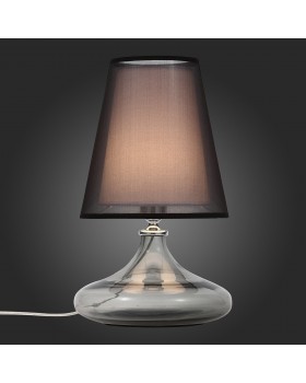 SL974.404.01 Прикроватная лампа ST-Luce Хром, Дымчатый/Черный, Белый E27 1*60W AMPOLLA-foto7