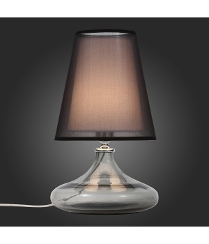SL974.404.01 Прикроватная лампа ST-Luce Хром, Дымчатый/Черный, Белый E27 1*60W AMPOLLA-foto7