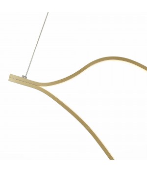 SL6106.203.56 Светильник подвесной ST-Luce Золотистый/Белый LED 1*56W 4000K Cortile-foto3