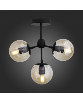 SL549.402.03 Люстра потолочная ST-Luce Черный/Дымчатый E27 3*60W STAMPO-foto7