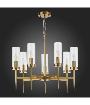 SL1159.303.07 Люстра подвесная ST-Luce Латунь/Латунь, Прозрачный E14 7*60W ACAZIO-foto4