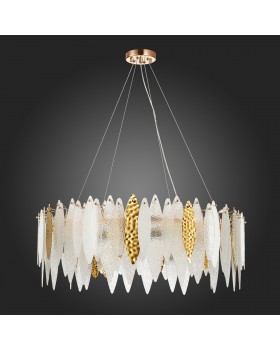 SL1224.203.10 Люстра подвесная ST-Luce Золотистый/Прозрачный, Белый E14 10*60W LASTRA-foto3