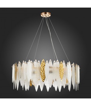 SL1224.203.10 Люстра подвесная ST-Luce Золотистый/Прозрачный, Белый E14 10*60W LASTRA-foto3