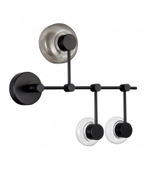 SL6005.401.03 Светильник настенно-потолочный ST-Luce Черный/Дымчатый, Прозрачный LED 3*3W 3000K Vallo-foto2