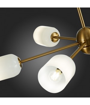 SL1180.202.06 Люстра потолочная ST-Luce Золотистый/Белый E14 6*40W TREVISO-foto12