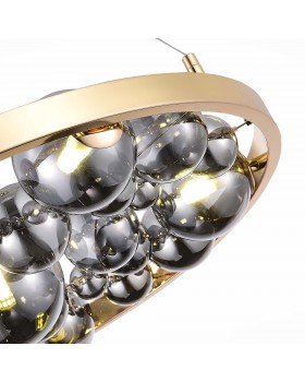 SL1510.203.06 Люстра подвесная ST-Luce Французское золото/Дымчатый G9 6*5W Olmi-foto3