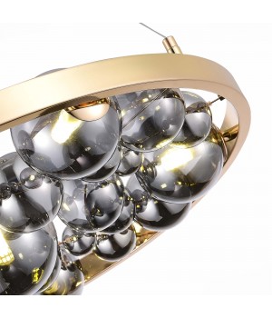 SL1510.203.06 Люстра подвесная ST-Luce Французское золото/Дымчатый G9 6*5W Olmi-foto3