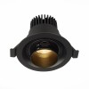 ST701.438.07 Св-к встр. Zoom Черный LED 1*7W 3000K 560Lm Ra 15°-60° IP20 D90xH65 170-240V ST701