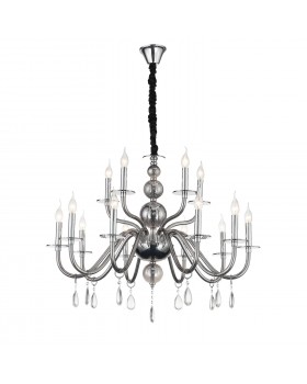 SL1113.403.15 Люстра подвесная ST-Luce Хром, Дымчатый, Прозрачный E14 15*40W SIEMA SL1113.403.15 Люстра подвесная ST-Luce Хром, Дымчатый, Прозрачный E14 15*40W SIEMA