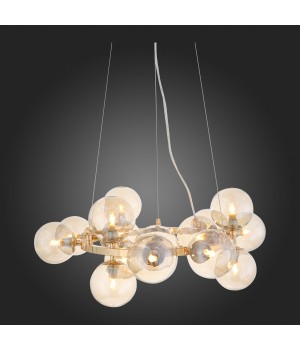 SL435.203.15 Люстра подвесная ST-Luce Золотистый/Коньячный G9 15*5W PARLLAONE-foto6