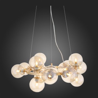 SL435.203.15 Люстра подвесная ST-Luce Золотистый/Коньячный G9 15*5W PARLLAONE-foto6