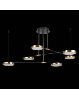 SL1605.403.06 Светильник подвесной ST-Luce Черный/Латунь, Белый LED 6*7,5W 3000K FARONE-foto5