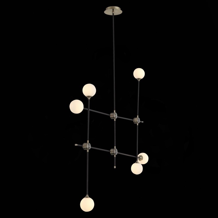 SL429.403.06 Светильник подвесной ST-Luce Черный, Золото/Белый G9 6*5W BASTONCINO