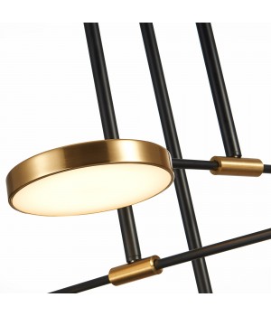 SL1605.403.06 Светильник подвесной ST-Luce Черный/Латунь, Белый LED 6*7,5W 3000K FARONE-foto3