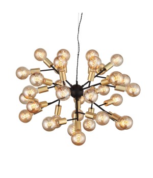 SL437.403.32 Люстра подвесная ST-Luce Черный, Золото E27 32*60W FOGLIONE-foto2