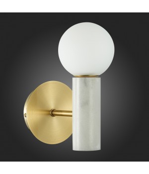 SL1210.501.01 Светильник настенный ST-Luce Золотистый, Белый/Белый G9 1*5W PIETRA-foto6