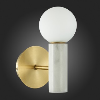 SL1210.501.01 Светильник настенный ST-Luce Золотистый, Белый/Белый G9 1*5W PIETRA-foto6