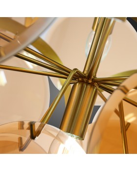 SL1161.333.09 Люстра подвесная ST-Luce Латунь/Янтарный E14 9*60W FAZIA-foto3