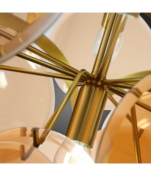 SL1161.333.09 Люстра подвесная ST-Luce Латунь/Янтарный E14 9*60W FAZIA-foto3