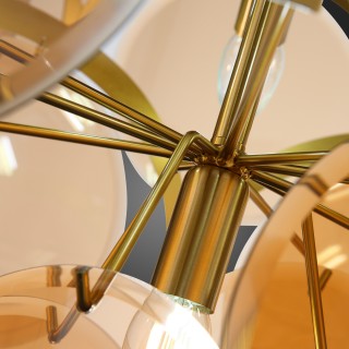 SL1161.333.09 Люстра подвесная ST-Luce Латунь/Янтарный E14 9*60W FAZIA-foto3