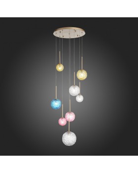 SL1152.253.08 Светильник подвесной ST-Luce Золотистый/Разноцветный G9 8*5W ARCOBALINO-foto5