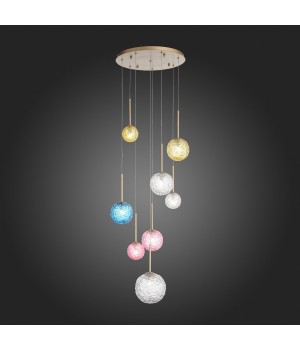 SL1152.253.08 Светильник подвесной ST-Luce Золотистый/Разноцветный G9 8*5W ARCOBALINO-foto5