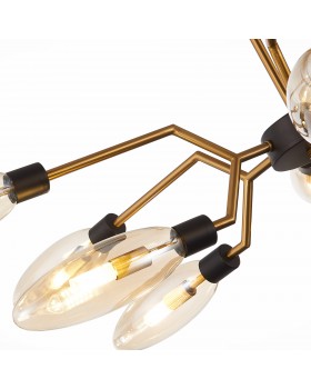 SL1174.303.12 Люстра подвесная ST-Luce Латунь/Коньячный G9 12*5W DESIMA-foto10