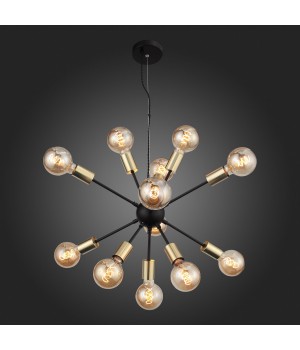 SL437.403.12 Люстра подвесная ST-Luce Черный, Золото E27 12*60W FOGLIONE-foto8