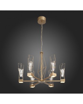 SL815.203.06 Люстра подвесная ST-Luce Матовое золото/Матовое золото, Прозрачный LED 6*8W 4000K PROGETTO-foto4