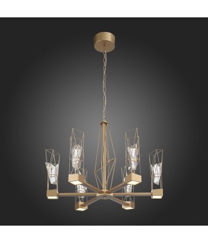 SL815.203.06 Люстра подвесная ST-Luce Матовое золото/Матовое золото, Прозрачный LED 6*8W 4000K PROGETTO-foto4