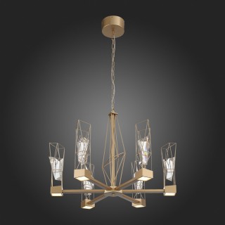 SL815.203.06 Люстра подвесная ST-Luce Матовое золото/Матовое золото, Прозрачный LED 6*8W 4000K PROGETTO-foto4