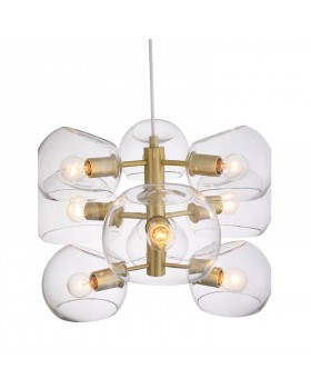 SL434.203.09 Люстра подвесная ST-Luce Латунь/Прозрачный E14 9*40W CALMARE-foto2