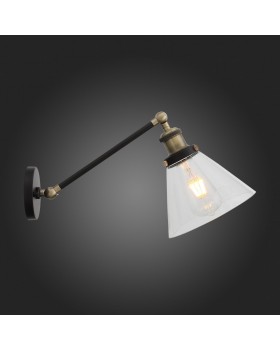 SL237.411.01 Бра ST-Luce Черный, Бронза/Прозрачный E27 1*40W EVOLUTO-foto6