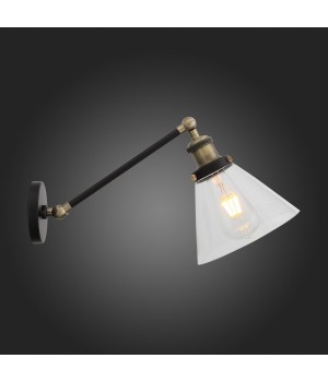 SL237.411.01 Бра ST-Luce Черный, Бронза/Прозрачный E27 1*40W EVOLUTO-foto6