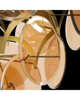 SL1161.333.09 Люстра подвесная ST-Luce Латунь/Янтарный E14 9*60W FAZIA-foto10