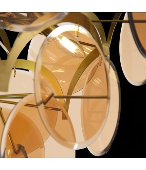 SL1161.333.09 Люстра подвесная ST-Luce Латунь/Янтарный E14 9*60W FAZIA-foto10