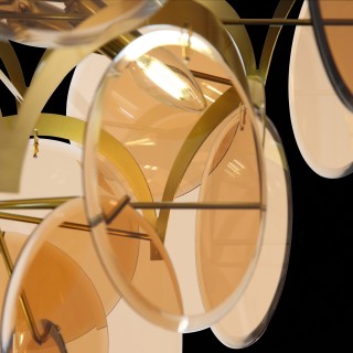 SL1161.333.09 Люстра подвесная ST-Luce Латунь/Янтарный E14 9*60W FAZIA-foto10