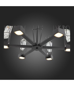 SL815.303.06 Люстра подвесная ST-Luce Серый графит/Серый графит, Прозрачный LED 6*8W 4000K PROGETTO-foto12