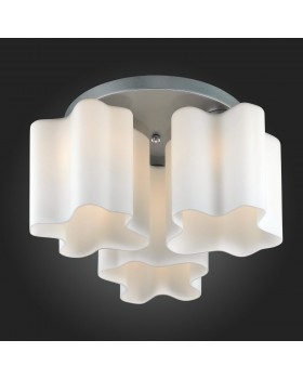 SL116.502.03 Люстра потолочная ST-Luce Серебристый/Белый E27 3*60W ONDE-foto3