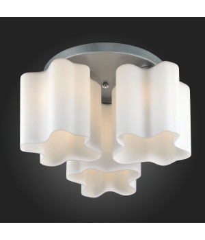 SL116.502.03 Люстра потолочная ST-Luce Серебристый/Белый E27 3*60W ONDE-foto3