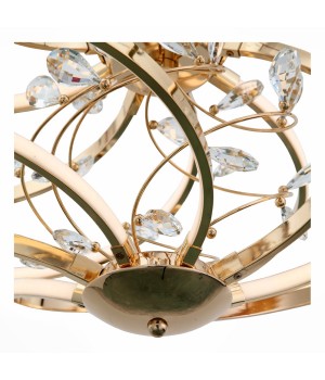 SL924.203.08 Люстра подвесная ST-Luce Золотистый, Прозрачный/Белый LED 1*46W 4000K MULINELLO-foto2