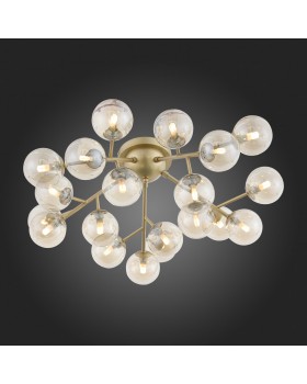 SL438.202.20 Люстра потолочная ST-Luce Золотистый/Коньячный G9 20*5W PALLЕRE-foto8