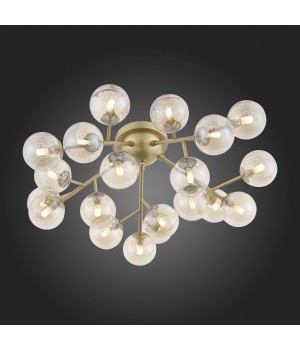 SL438.202.20 Люстра потолочная ST-Luce Золотистый/Коньячный G9 20*5W PALLЕRE-foto8