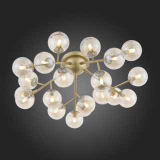 SL438.202.20 Люстра потолочная ST-Luce Золотистый/Коньячный G9 20*5W PALLЕRE-foto8