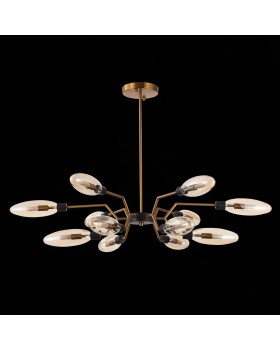 SL1174.303.12 Люстра подвесная ST-Luce Латунь/Коньячный G9 12*5W DESIMA-foto8