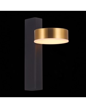 SL6000.301.01 Светильник настенный ST-Luce Черный/Латунь LED 1*7W 3000K PANCES-foto4