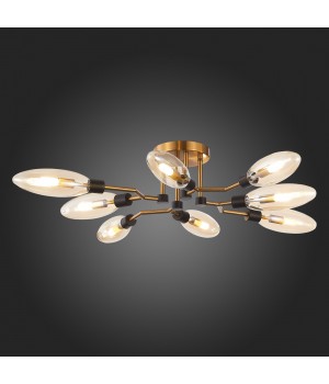 SL1174.302.08 Люстра потолочная ST-Luce Латунь/Коньячный G9 8*5W DESIMA-foto5