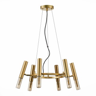 SL1236.203.06 Люстра подвесная ST-Luce Золотистый/Коньячный, Золотистый G9 6*5W ECLIP-foto2