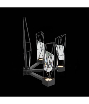 SL815.303.06 Люстра подвесная ST-Luce Серый графит/Серый графит, Прозрачный LED 6*8W 4000K PROGETTO-foto7