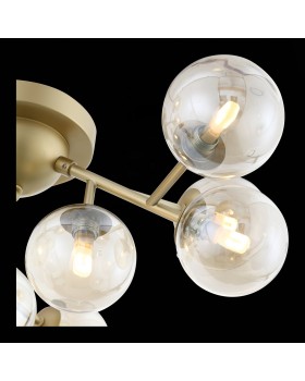 SL438.202.12 Люстра потолочная ST-Luce Золотистый/Коньячный G9 12*5W PALLЕRE-foto6